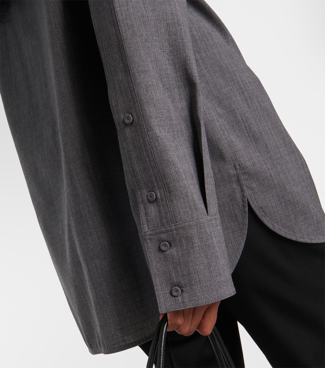 Belted wool shirt | Jil Sander