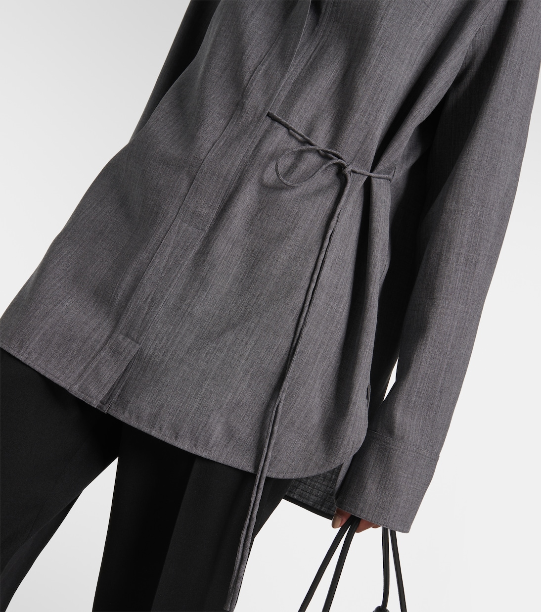 Belted wool shirt | Jil Sander