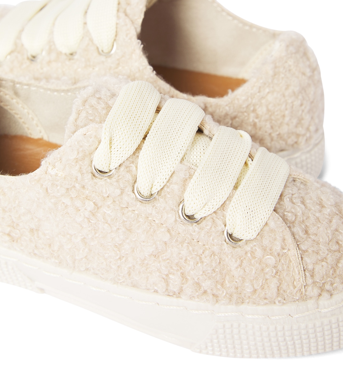 Faux shearling sneakers | Il Gufo