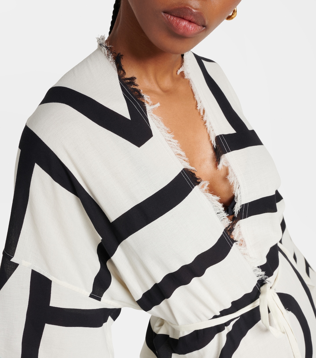 Vestido envolvente Monogram de algodón | Toteme