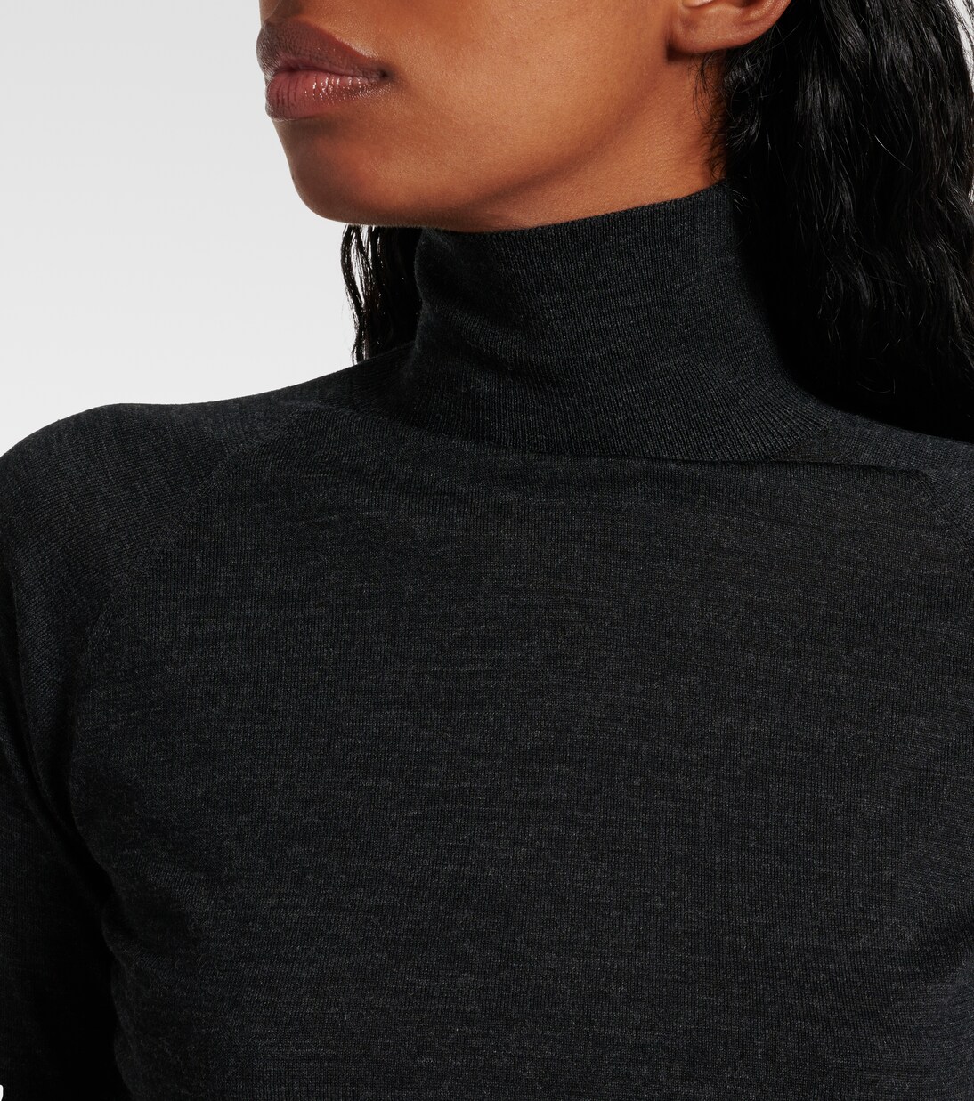 Draped wool turtleneck bodysuit | Alaïa