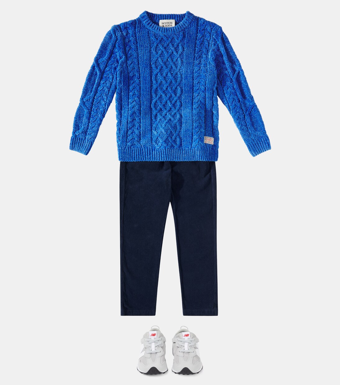 Cable-knit chenille sweater | Scotch & Soda Kids