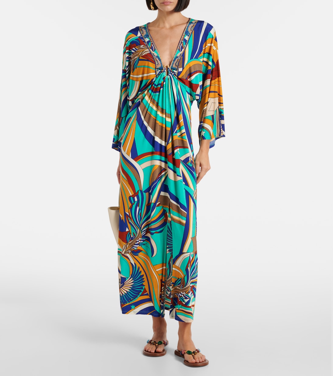 Bedrucktes Maxikleid aus Jersey | Camilla