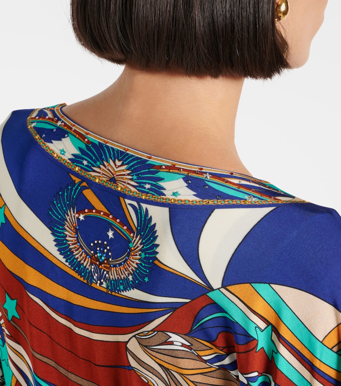 Bedrucktes Maxikleid aus Jersey | Camilla