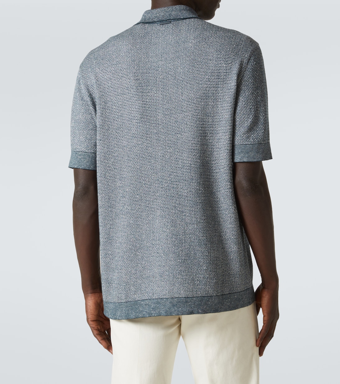 코튼 리넨 실크 폴로 셔츠 | Zegna