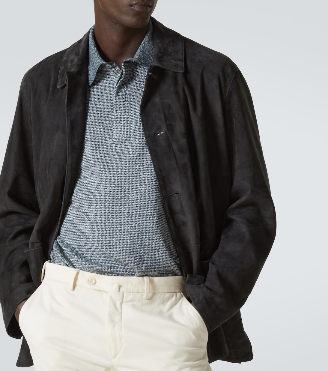 코튼 리넨 실크 폴로 셔츠 | Zegna