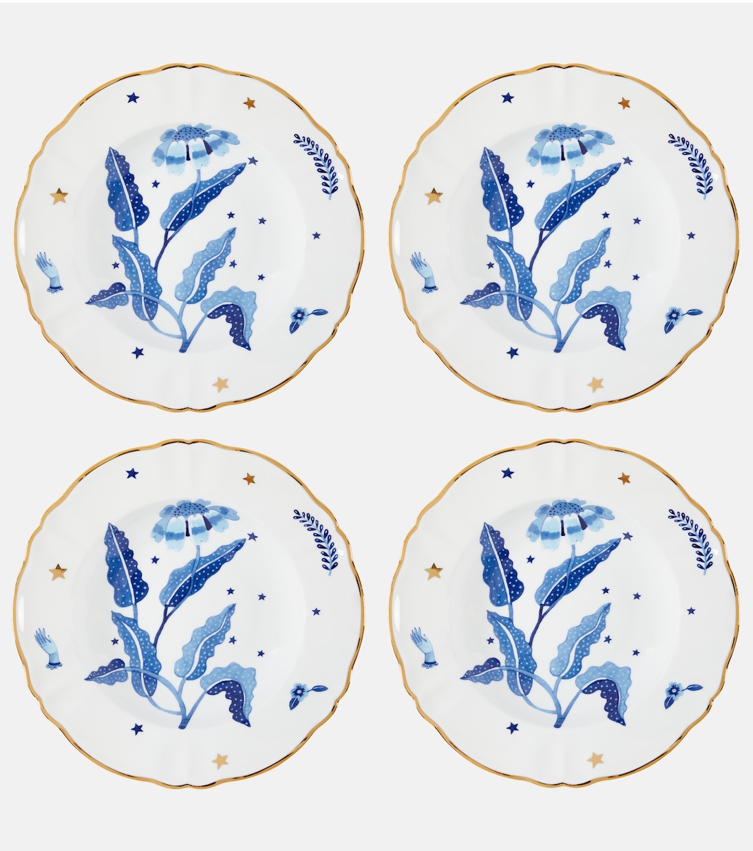 Marino set of 4 porcelain soup plates | Bitossi
