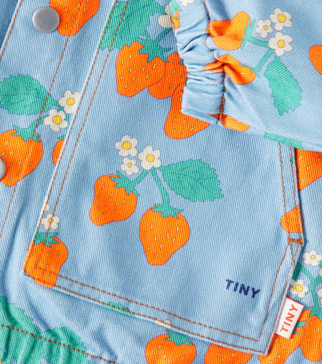 Chaqueta Strawberries en denim | Tinycottons
