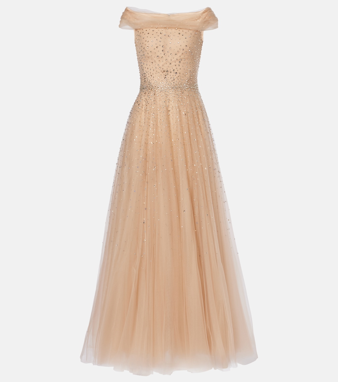Robe longue Shayla en tulle à ornements | Jenny Packham