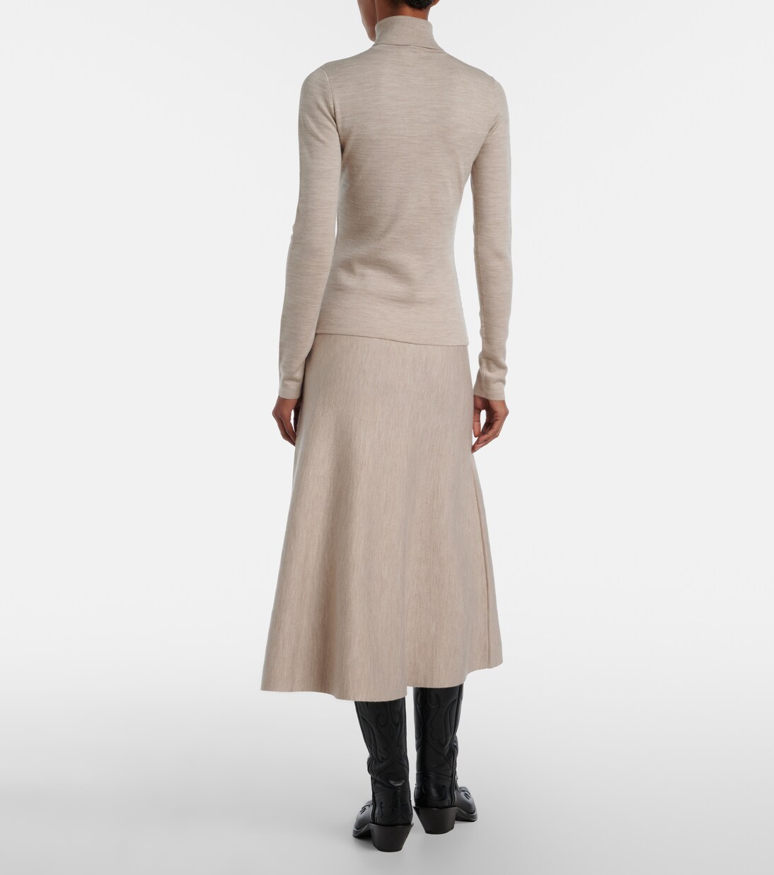 Freddie wool, cashmere, and silk midi skirt | Gabriela Hearst