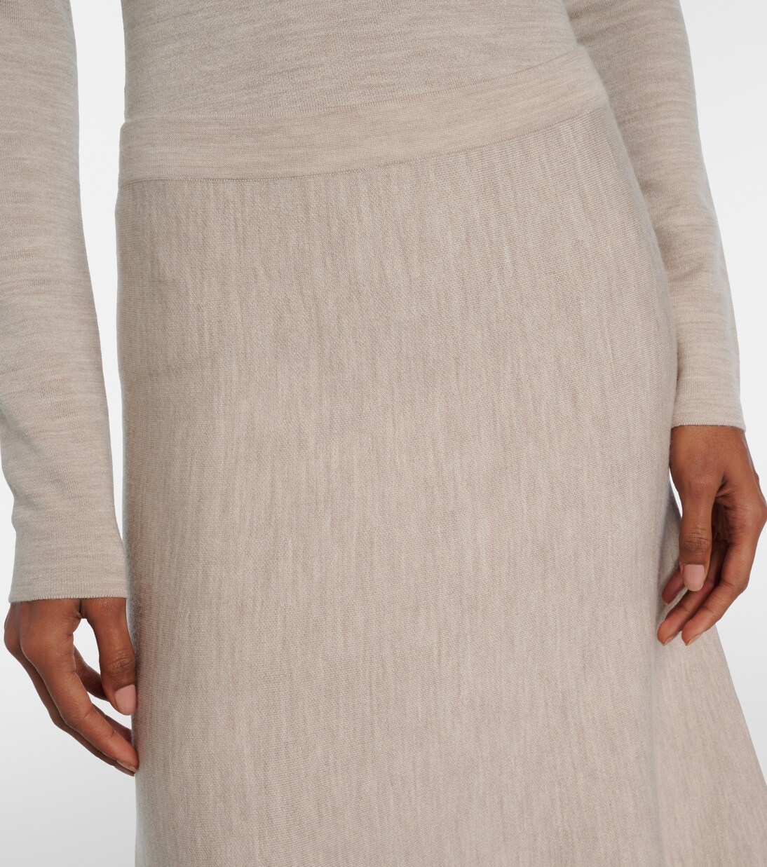 Freddie wool, cashmere, and silk midi skirt | Gabriela Hearst