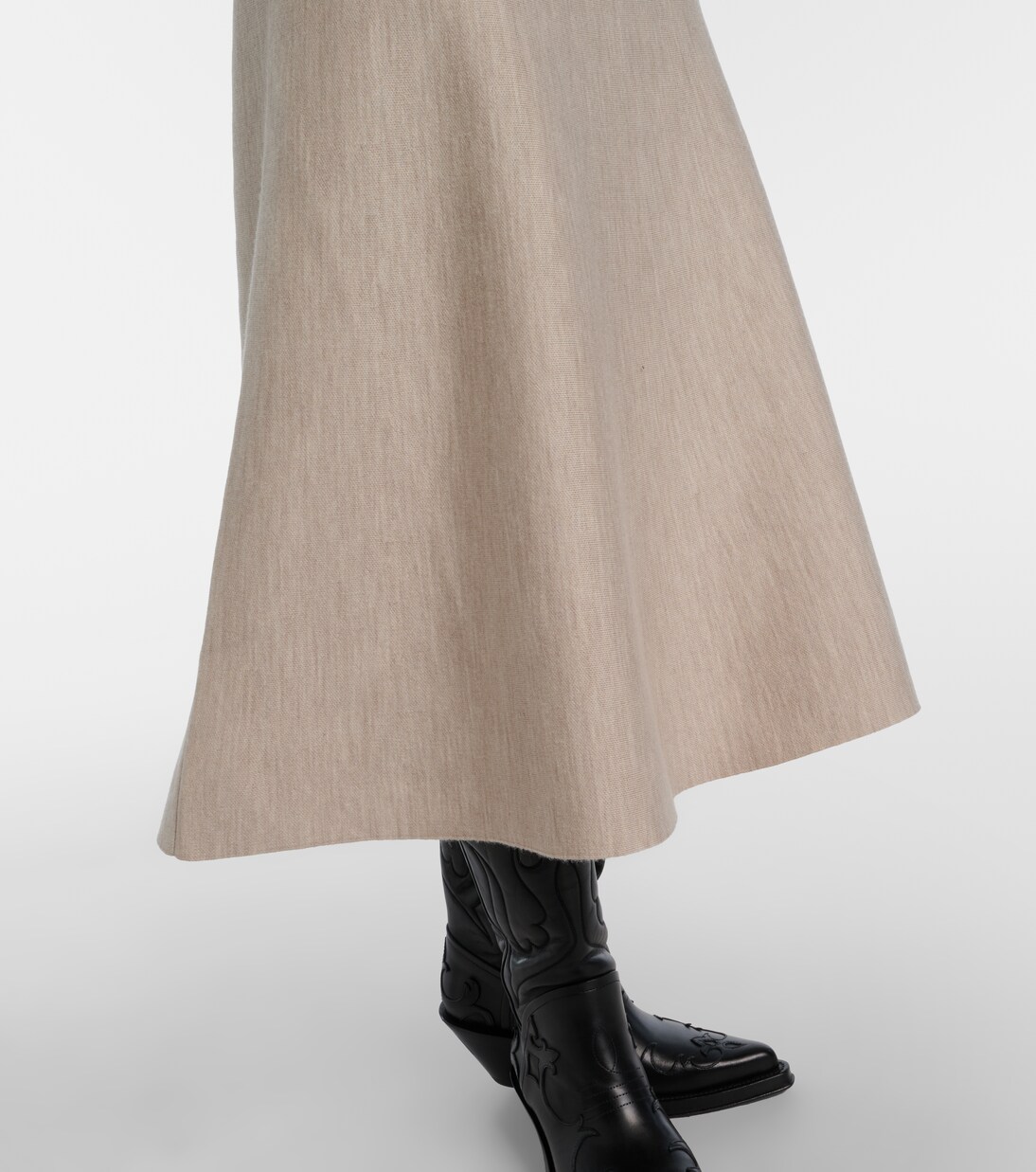 Freddie wool, cashmere, and silk midi skirt | Gabriela Hearst