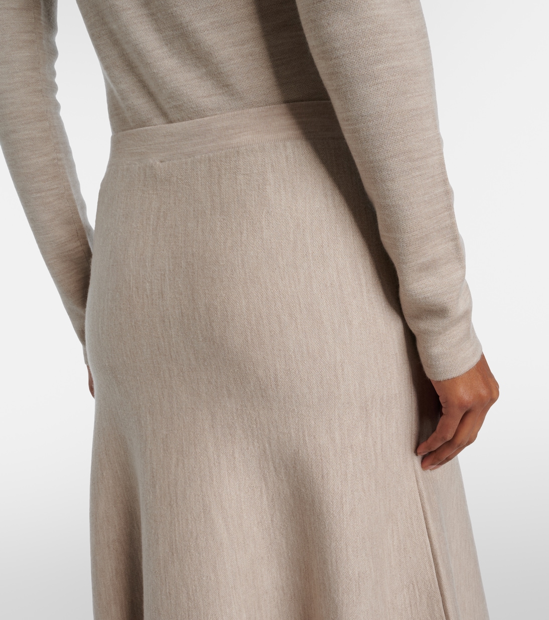 Freddie wool, cashmere, and silk midi skirt | Gabriela Hearst