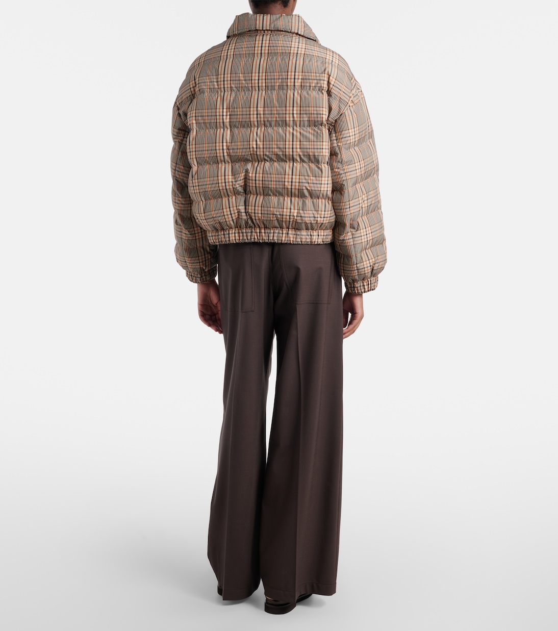 울 블렌드 하이라이즈 와이드 팬츠 | Brunello Cucinelli