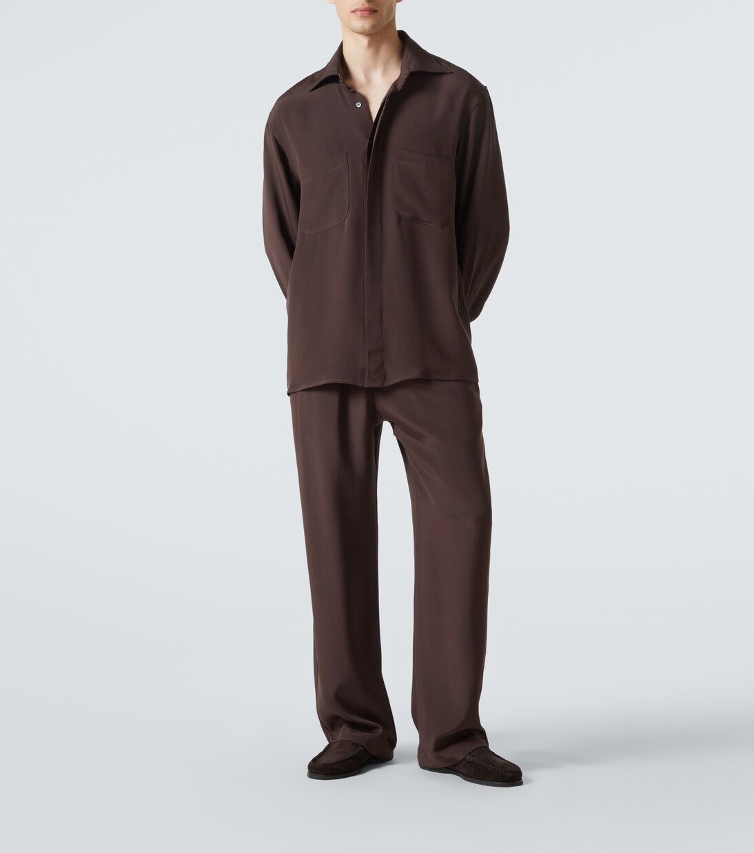 Silk wide-leg pants | Saman Amel