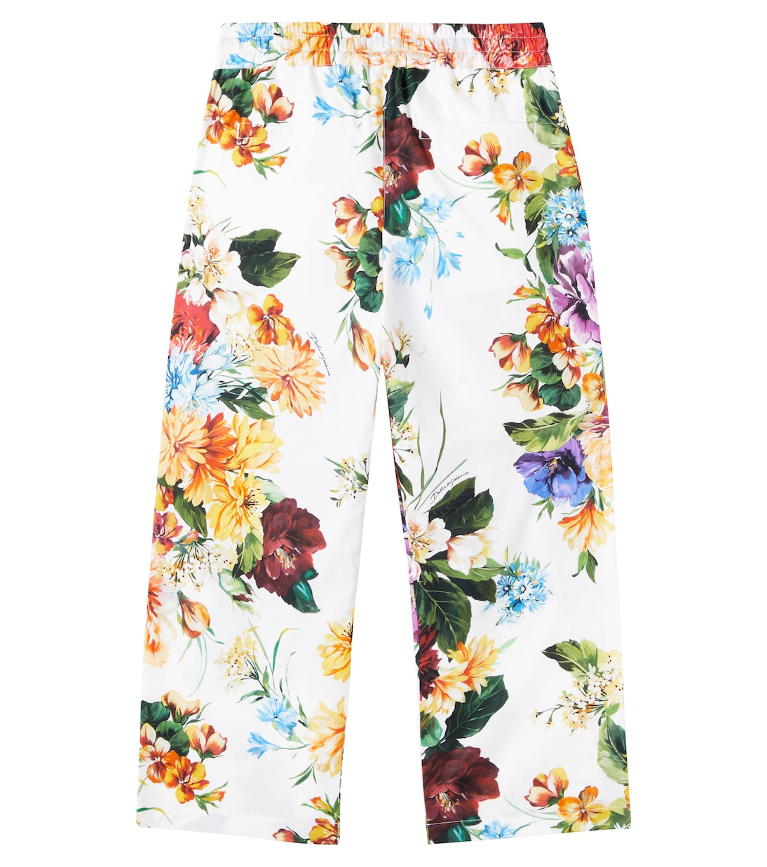 Floral cotton poplin palazzo pants  | Dolce&Gabbana Kids