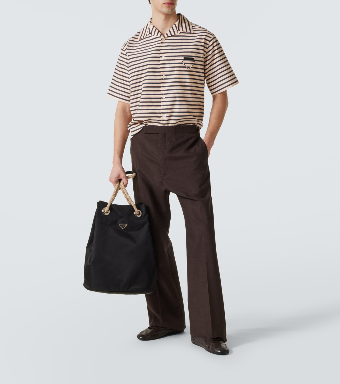 Weite Hose aus Mohair und Seide | Prada