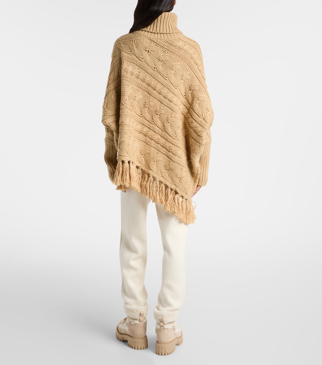 Asymmetric turtleneck wool-blend sweater  | Goldbergh