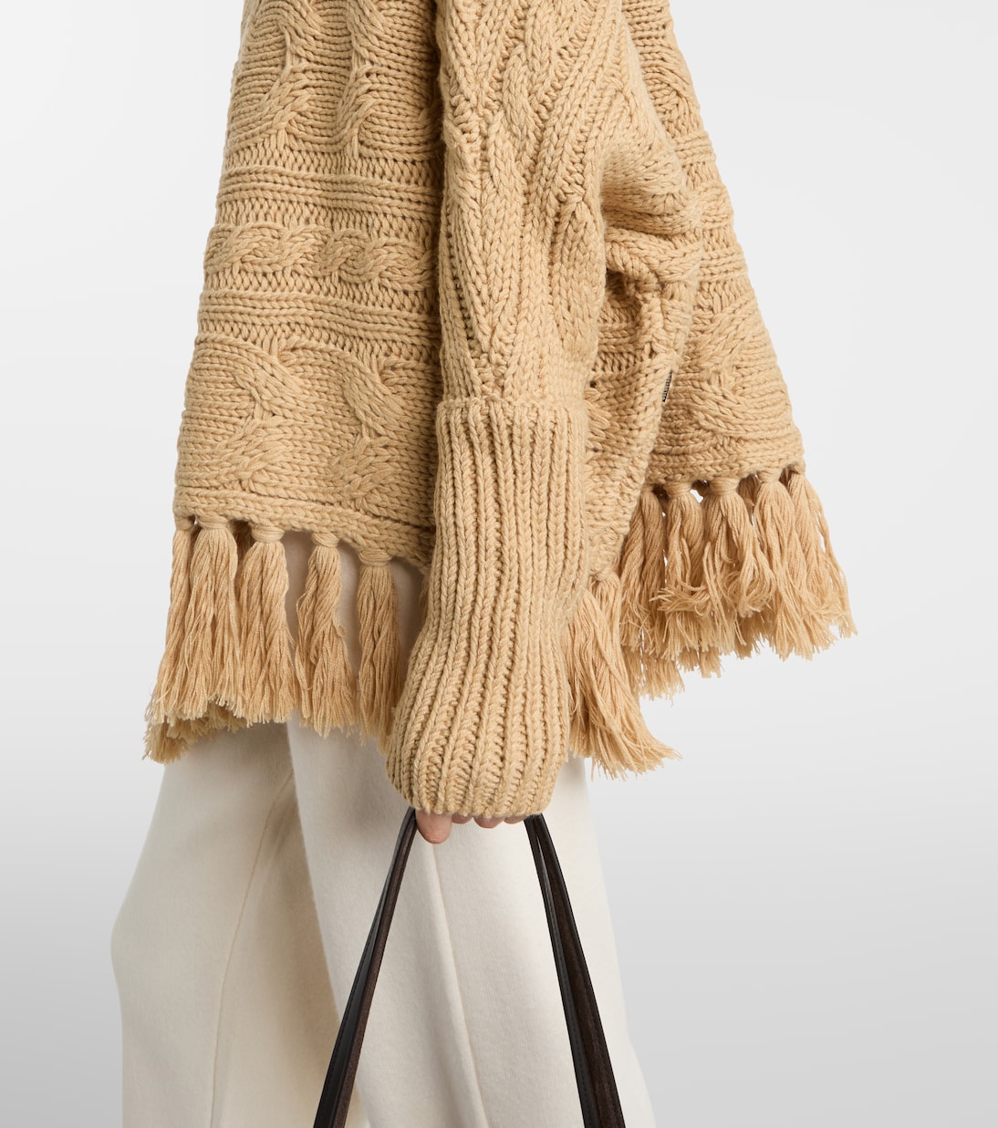 Asymmetric turtleneck wool-blend sweater  | Goldbergh