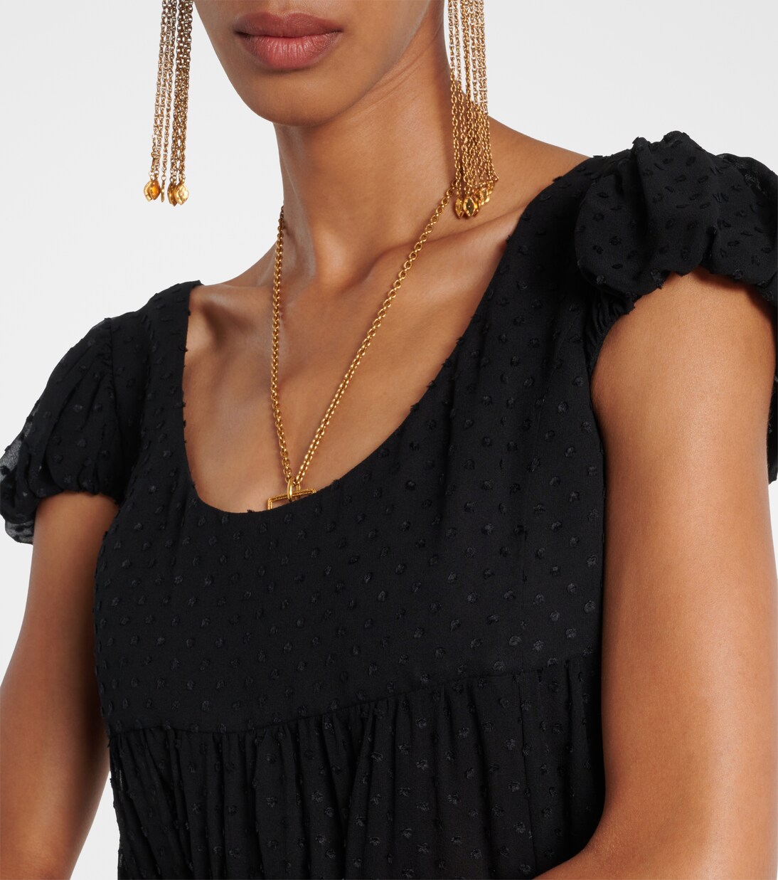 Silk point d'esprit maxi dress | Chloé