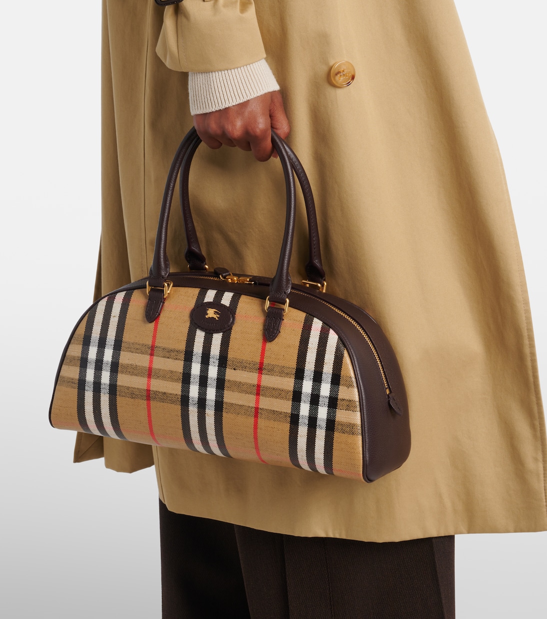 Highlands coated jacquard tote bag | Burberry
