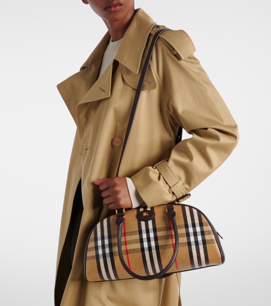 Highlands coated jacquard tote bag | Burberry