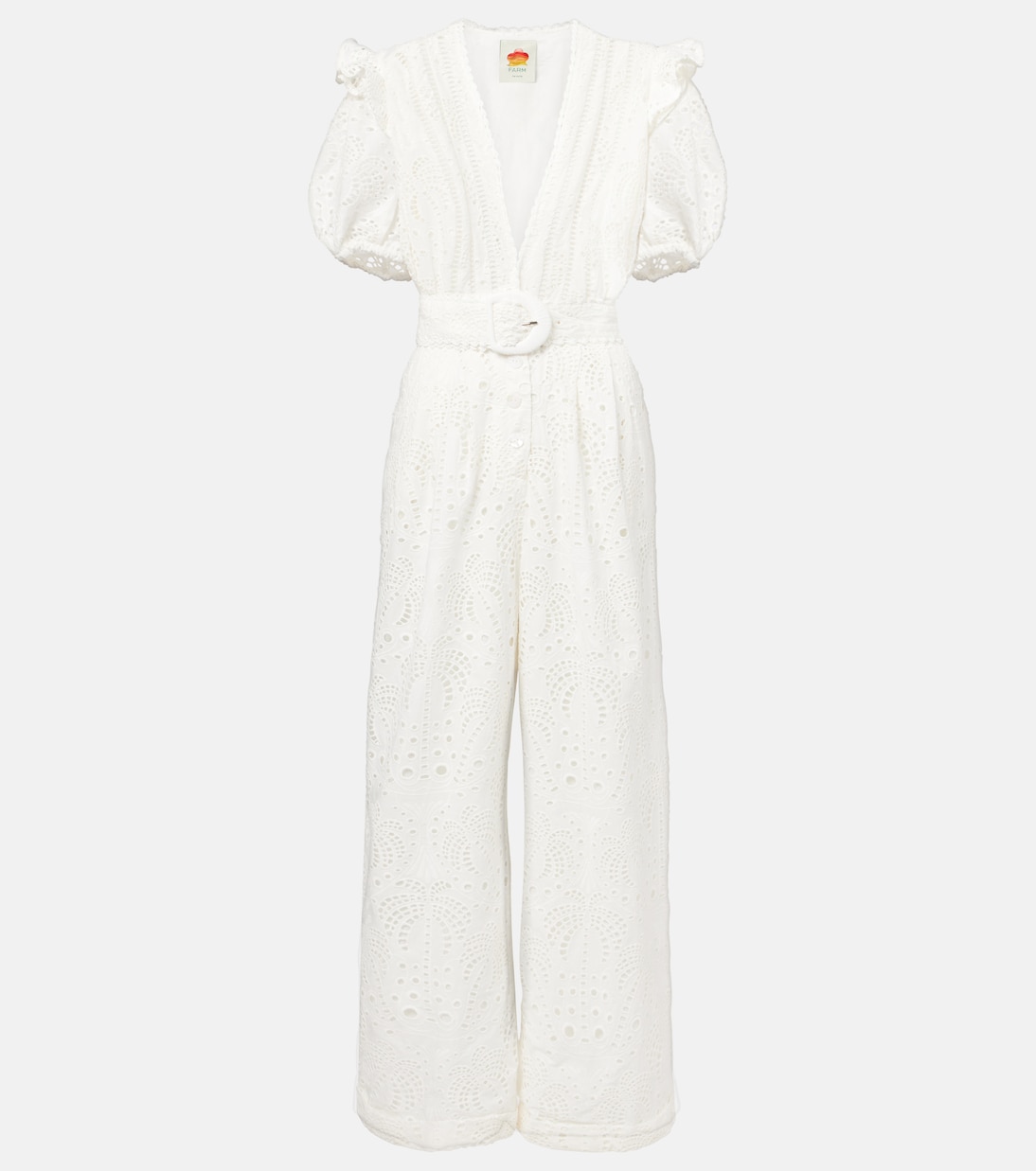 Broderie anglaise cotton jumpsuit  | Farm Rio