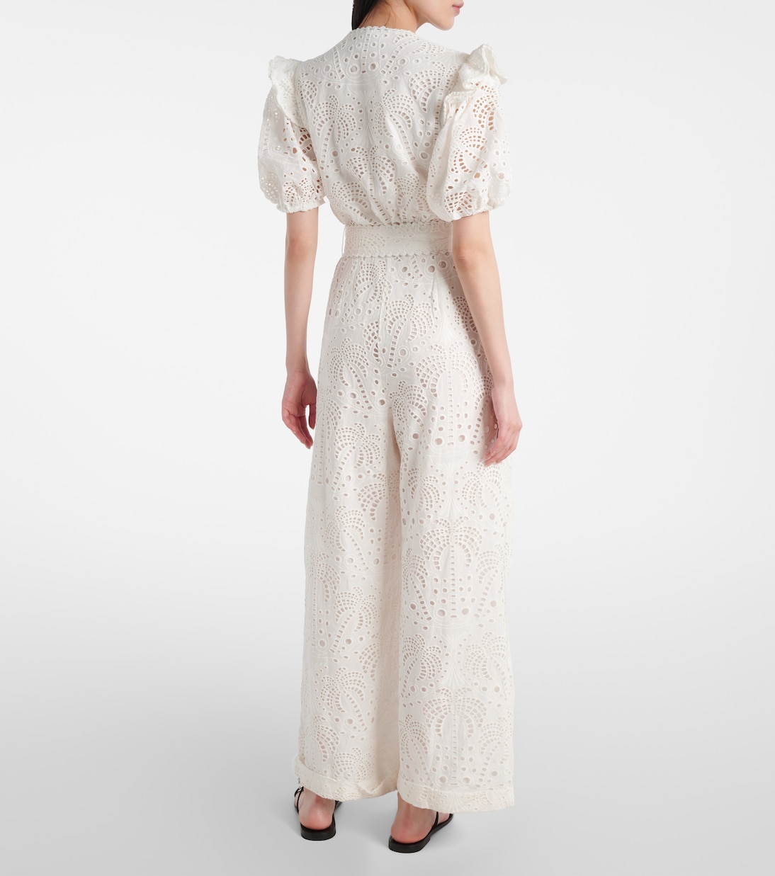 Broderie anglaise cotton jumpsuit  | Farm Rio