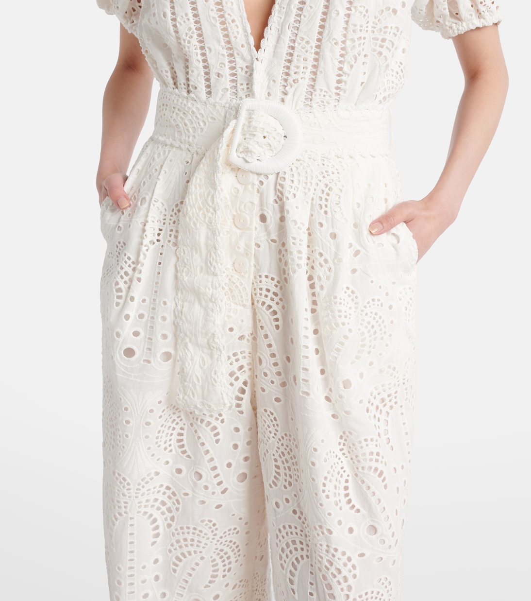 Broderie anglaise cotton jumpsuit  | Farm Rio