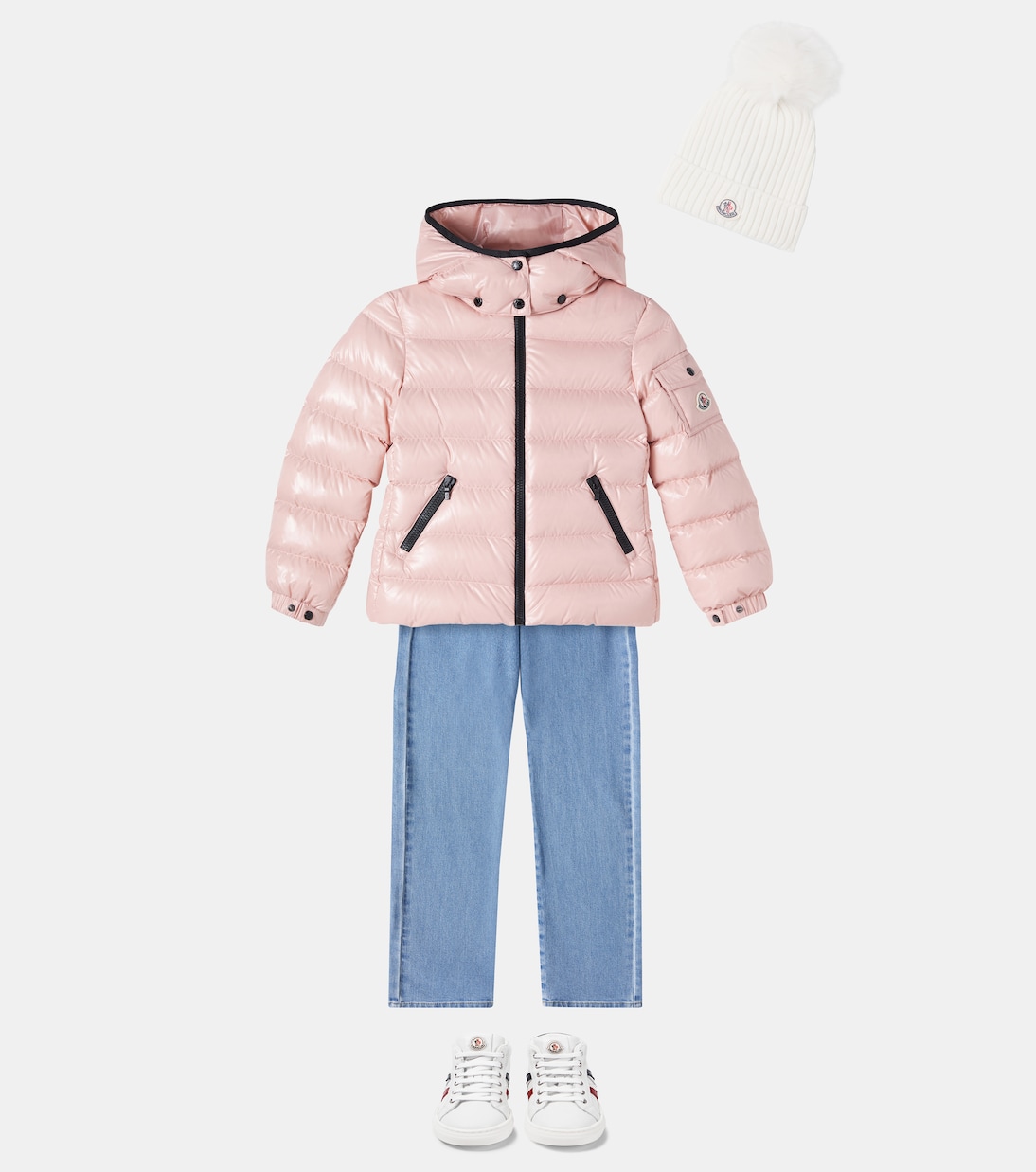 Ribbed-knit virgin wool beanie | Moncler Enfant