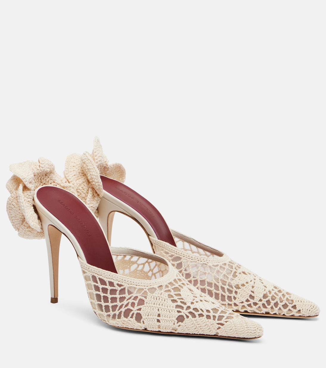 Crochet and leather mules | Magda Butrym