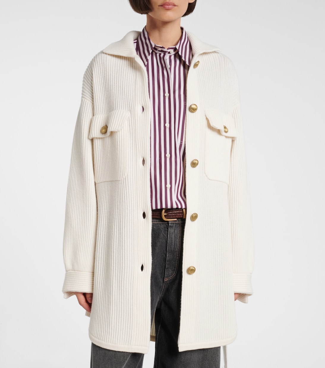 Cardigan en laine, cachemire et soie | Brunello Cucinelli