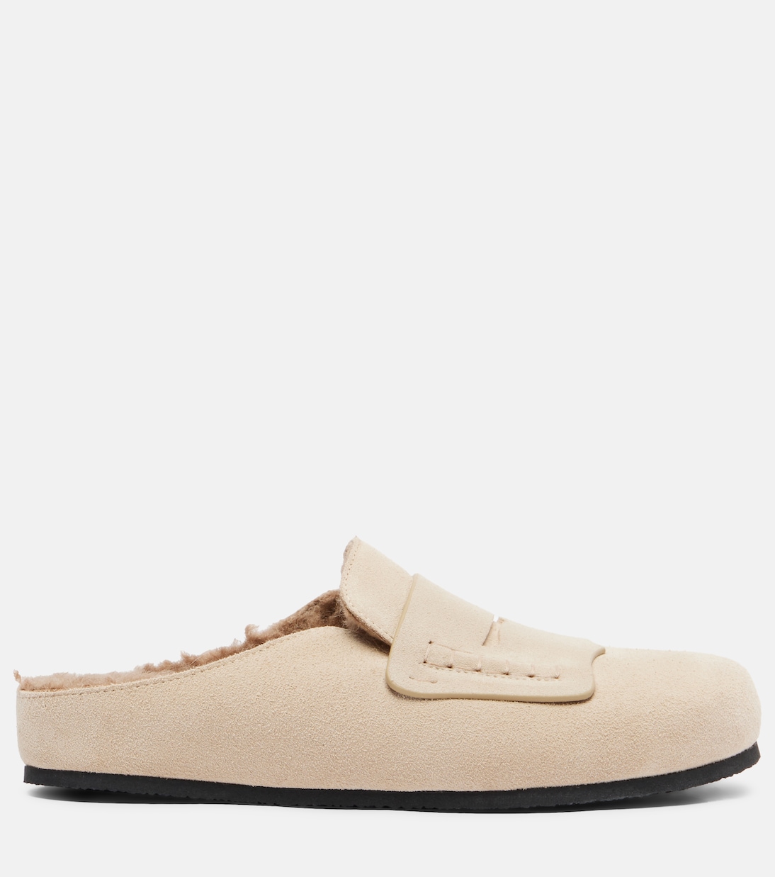 Slippers aus Veloursleder mit Shearling | Jacquemus