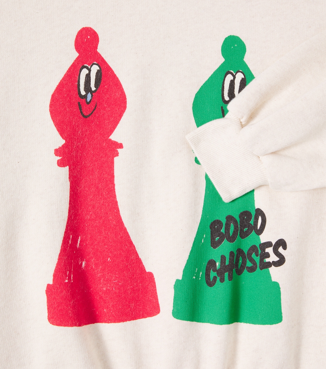 Checkmate cotton sweatshirt | Bobo Choses