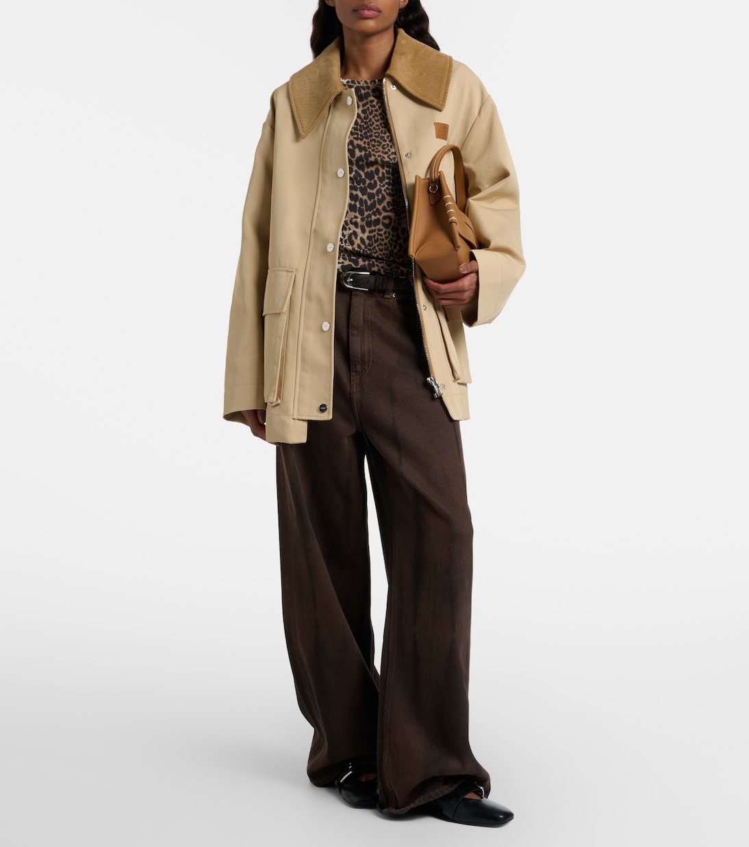 Bedrucktes Top aus einem Baumwollgemisch | Ganni