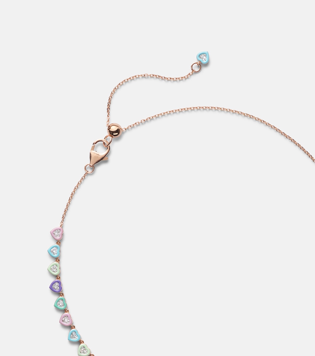 عقد تشوكر من ذهب وردي 18 قيراط وألماس Candy Crush | Kamyen