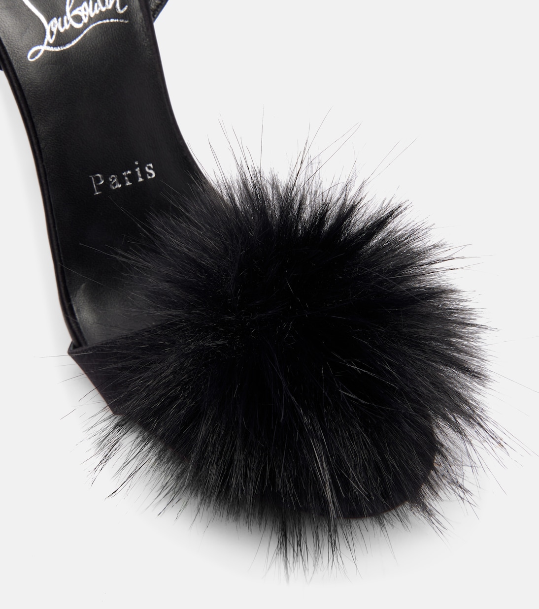 Sandales Patapompom 100 en crêpe de satin | Christian Louboutin