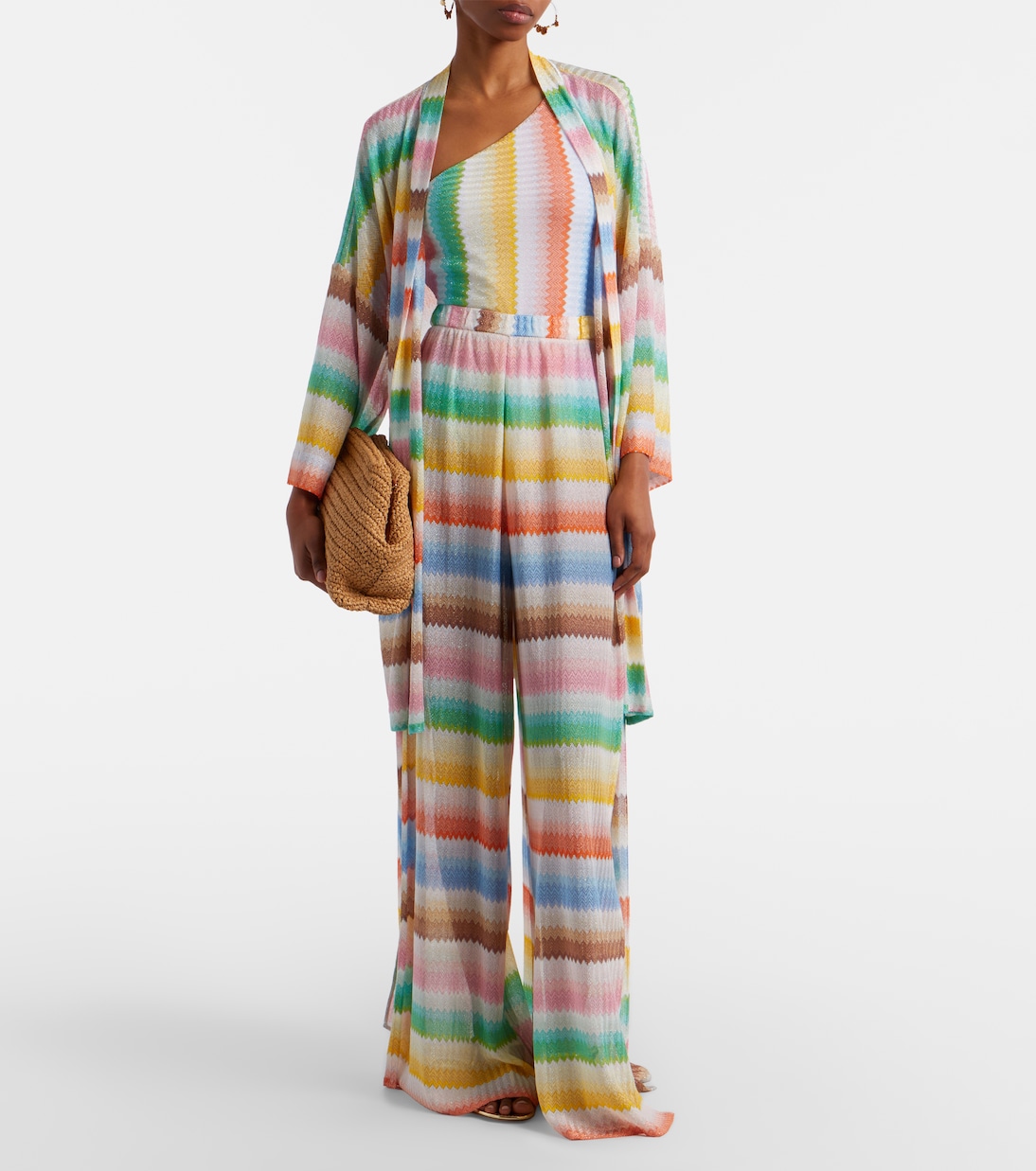 Zigzag knitted wide-leg pants | Missoni