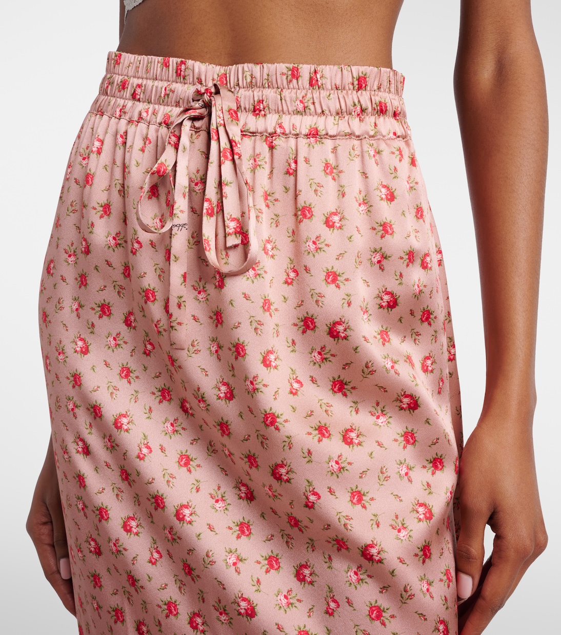Floral silk and cotton-blend midi skirt | Dolce&Gabbana