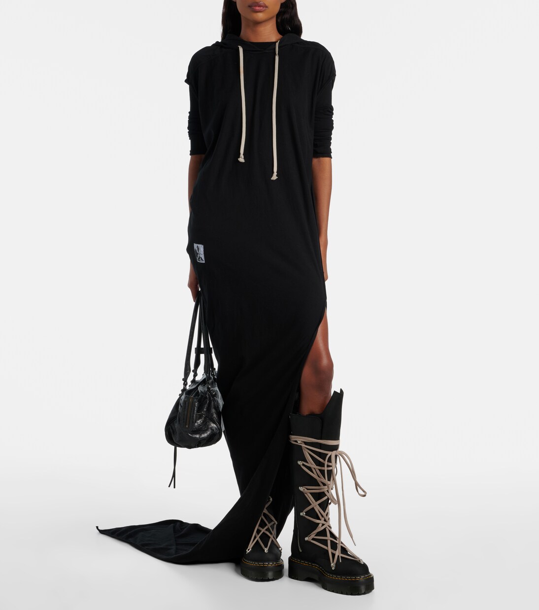 x Dr. Martens DRKSHDW 1B60 Quad Sole Pentalace knee-high boots | Rick Owens