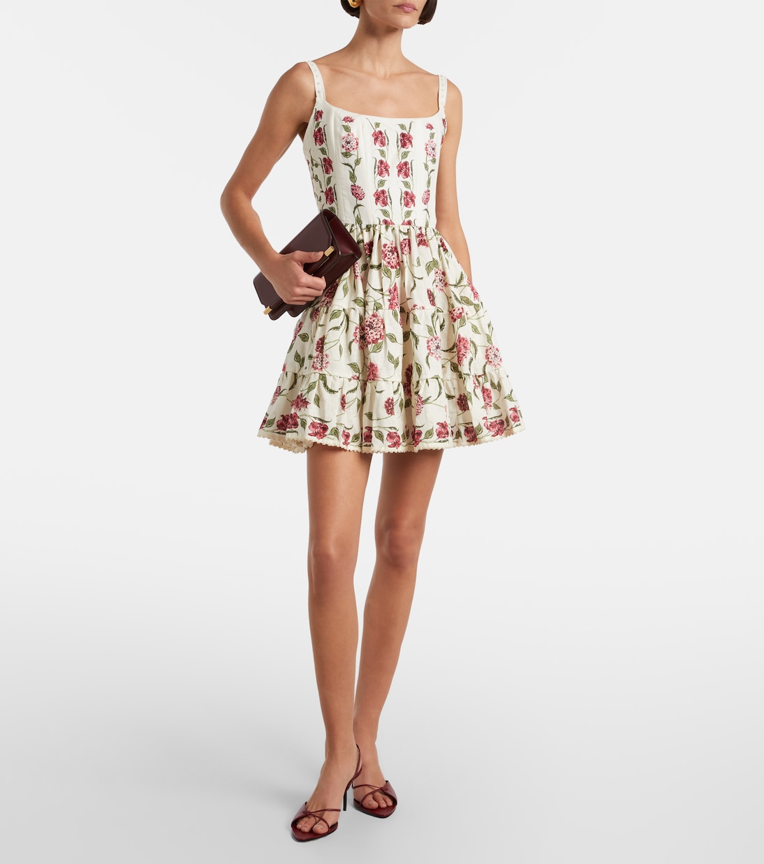 Granadilla floral linen minidress | Agua by Agua Bendita