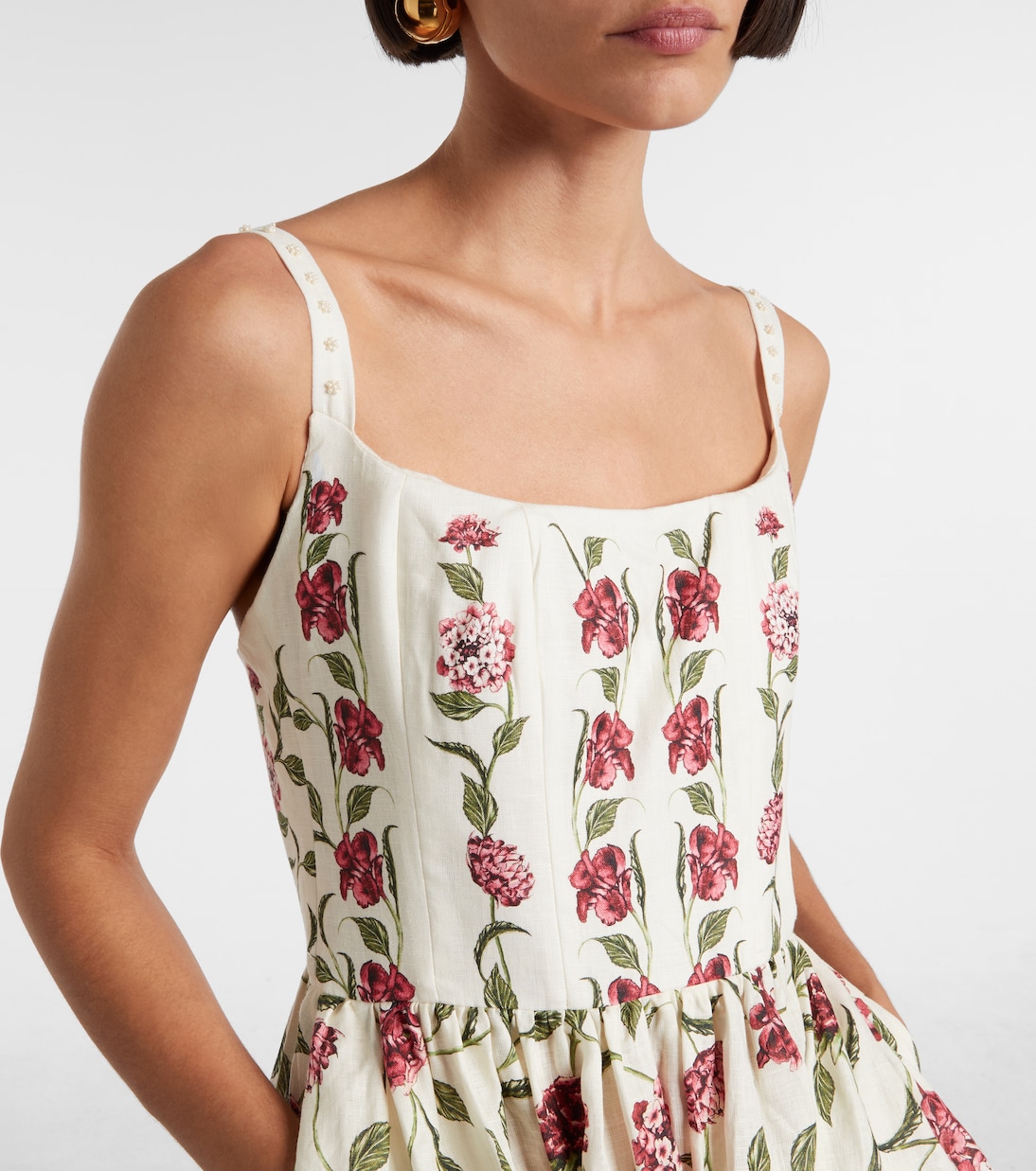 Granadilla floral linen minidress | Agua by Agua Bendita