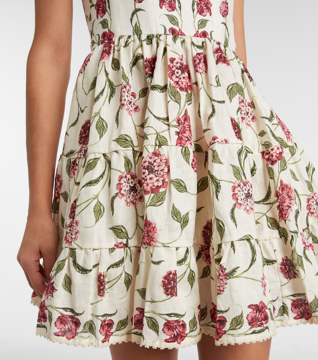 Granadilla floral linen minidress | Agua by Agua Bendita