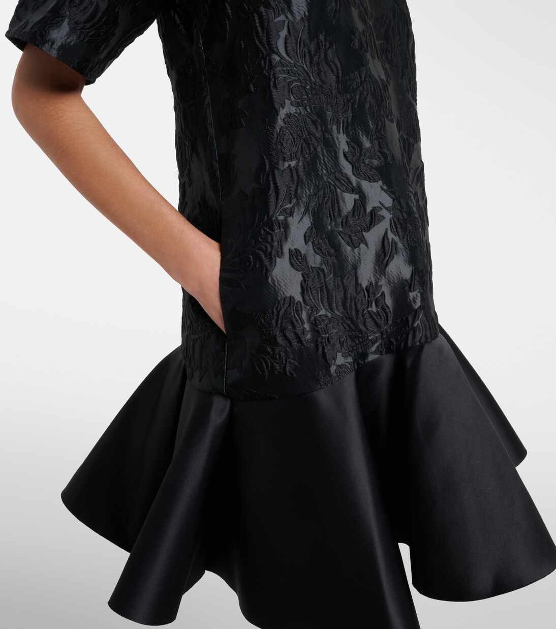 Satin cloqué minidress | Ganni