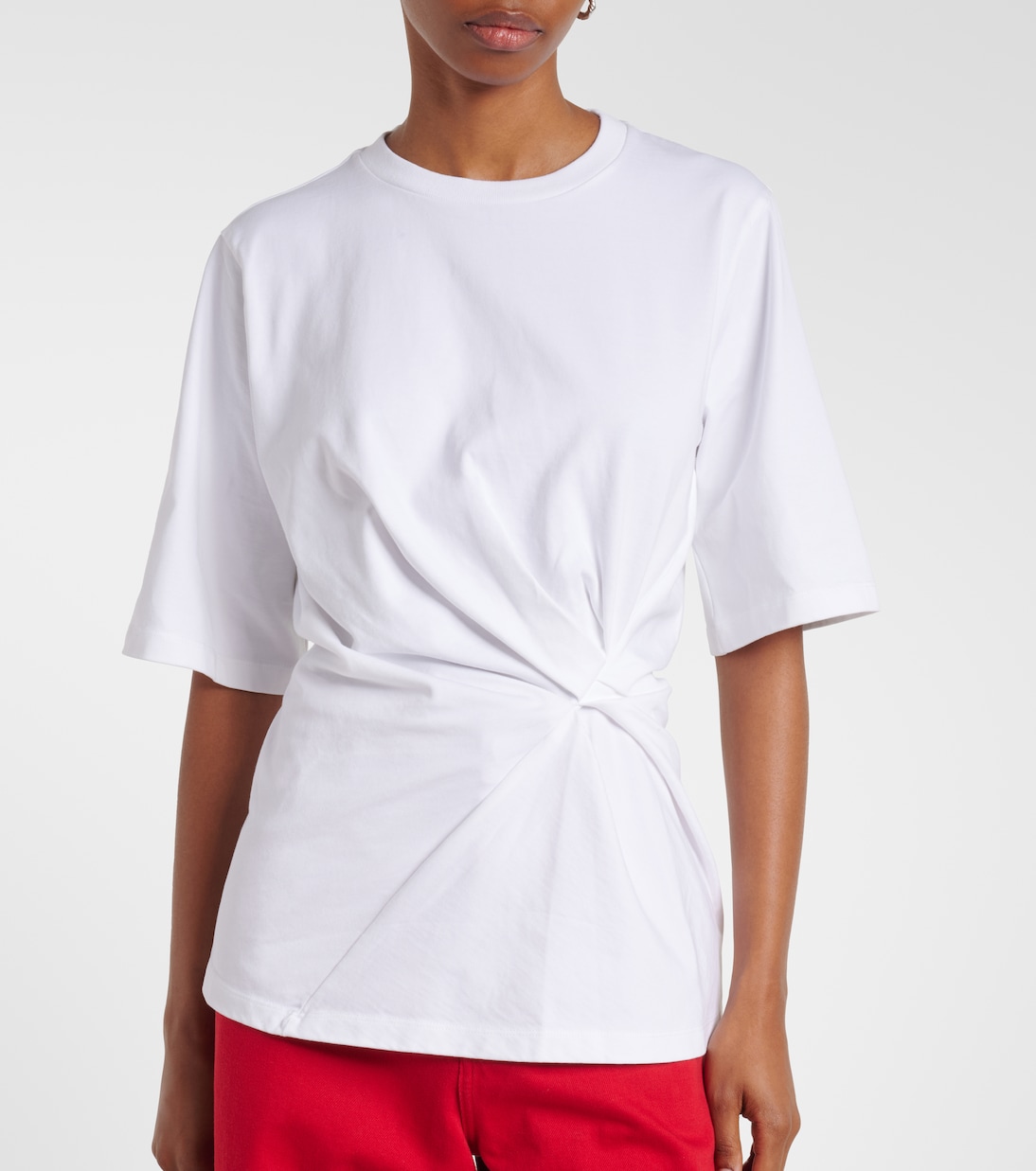 Gathered cotton T-shirt | Róhe