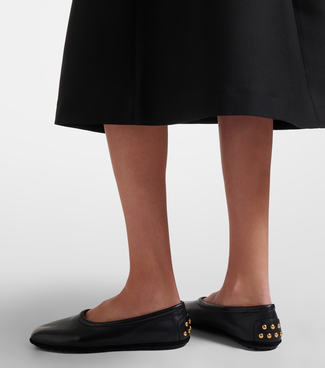 Studded leather ballet flats | Tod's