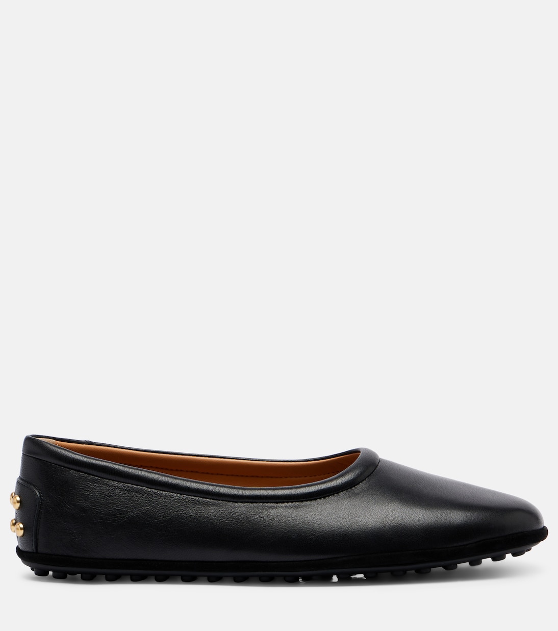 Studded leather ballet flats | Tod's