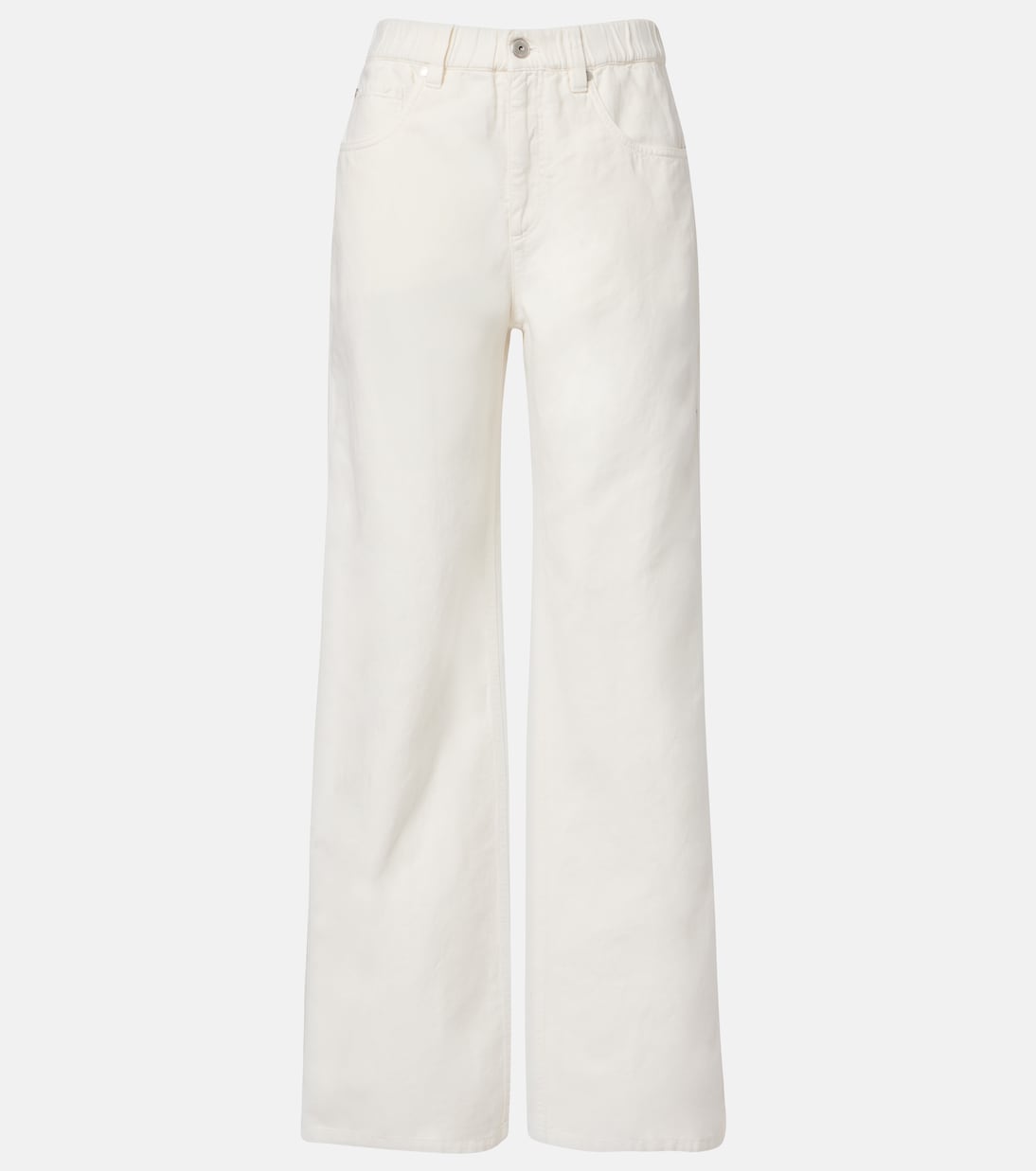 Weite Hose aus Baumwolle und Leinen | Brunello Cucinelli