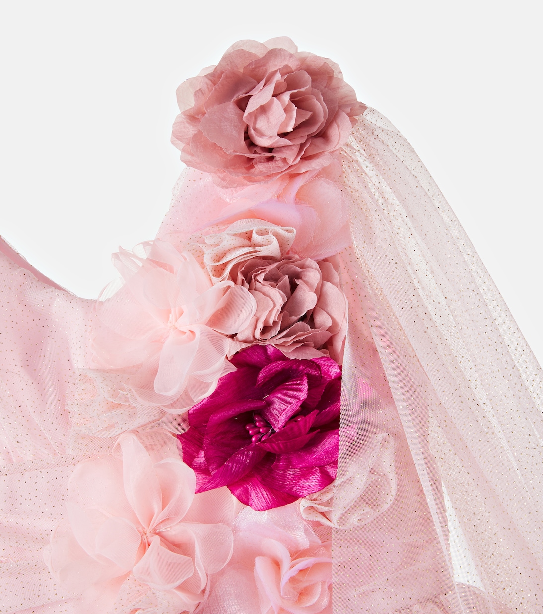 Floral-appliqué tulle dress | Patachou