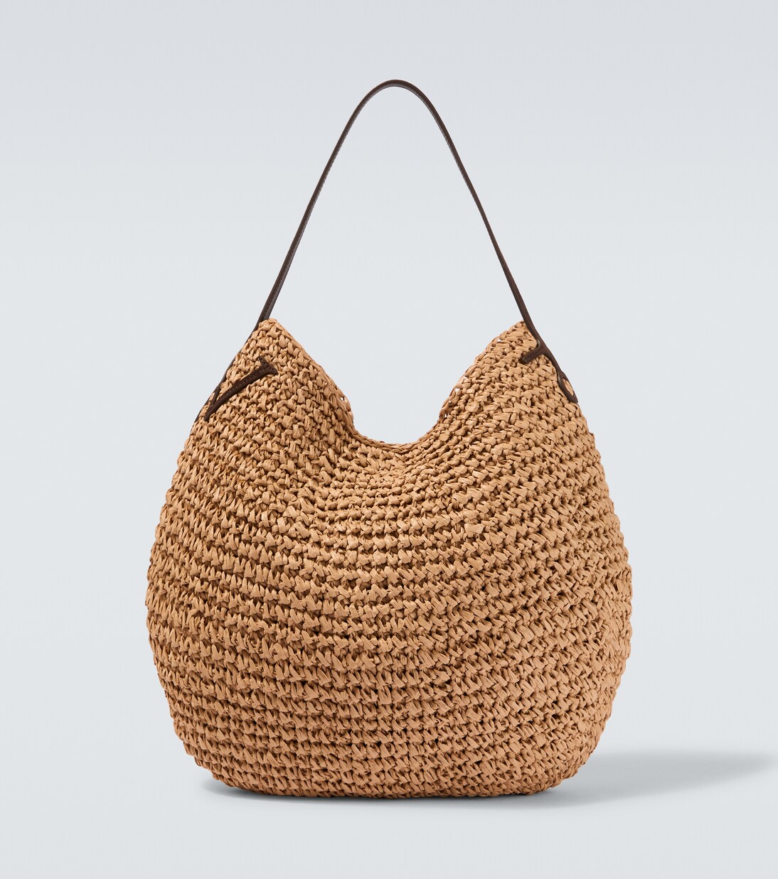 Bulb XL suede-trimmed raffia bucket bag | JW Anderson